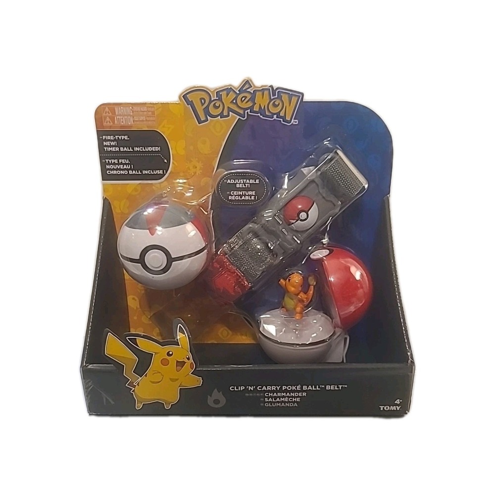 Pokemon Clip 'N' Carry Poke Balls with 2 Characters and an Adjustable Belt.